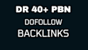 create DR 40 plus manual homepage backlinks