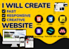 create html css javascript responsive website