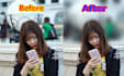 blur face, logo, backgrounds, objects or anything in photo or image