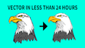 manual vector tracing, convert, redraw image to vector