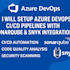 setup azure devops ci cd pipelines with sonarqube and snyk integration