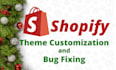 fix any bug or do theme customization of your shopify store