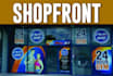 design attractive shop front sign and window graphics