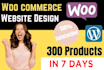 design modern wordpress woo commerce website or online shop
