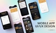 do mobile app ui ux design in adobe xd, app mockup prototype figma app design