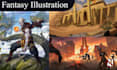 paint digital character illustrations and concept art with attention to detail