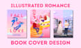 make professional illustrated romance book covers