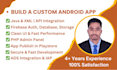 create a secure android app with API and database