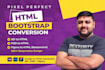 xd to HTML, PSD to HTML, figma to HTML responsive