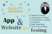 do QA manual and automation testing for websites and apps
