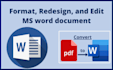 write resume cv and type ms word document