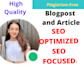 write an SEO optimized blog or article for your website