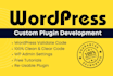 develop wordpress custom plugins or customize plugins