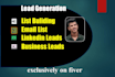 do linkedin research b2b lead generation and data entry