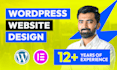 design and develop a professional wordpress website with elementor pro
