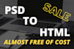 covert your PSD to HTML  responsive website