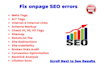 fix onpage SEO errors for your website