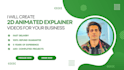 create 2d animated explainer videos for business or sales