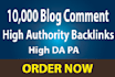 do 10,000 blog comment backlinks use search engine ranker