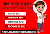 do monthly off page SEO service, manual high quality backlinks and guest posts