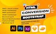 convert figma, sketch, PSD, xd to HTML CSS and bootstrap 5