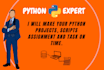 do python project, script, task, website scraping with gui