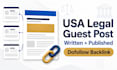 write and publish USA legal blog guest post with SEO backlink services