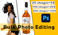 do bulk image background removal and photoshop editing