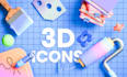 create modern 3d icons