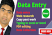 quickly and accurately perform data entry and research