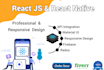 do responsive  frontend web with HTML, CSS, sass, react js