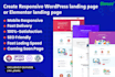 create wordpress landing page or elementor landing page