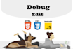 fix any HTML, CSS, and javascript errors or design issues