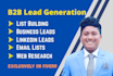 do b2b lead generation linkedin and web research