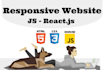 create HTML CSS javascript or reactjs web page
