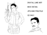 draw your face with digital line art style