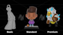 create your face to 3d character for 3d printing