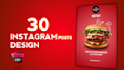 create 30 instagram post design social media post design