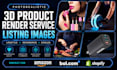 do photorealistic 3d product render and listing for amazon, bol com, shopify