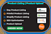 do etsy, printful and printify product listing