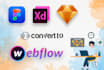 convert figma, sketch to webflow, webflow website