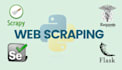 do web scraping, email scraping, data mining,extraction,