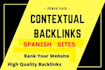 do link building with backlinks in guest post in spanish high da