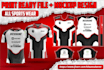 layout your jersey designs into patterns for sublimation