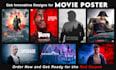 design cinematic movie poster, album or podcast cover