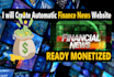 create a ready monetized automatic finance news website
