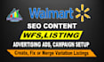 do walmart listings, variation, optimization, wfs, SEO, walmart PPC, advertising