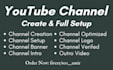 create and setup youtube channel with logo,art,intro,outro