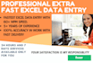 do professional extra fast excel data entry and copy paste jobs