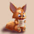 create a cute detailed cartoon animal character or illustration